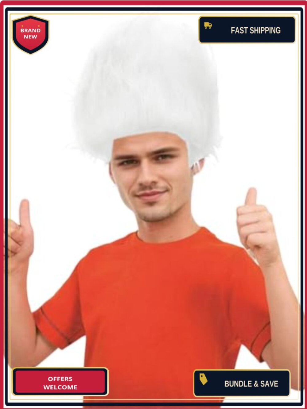 Unisex Crazy Wig Funny Halloween Costume Party Pelucas Adult